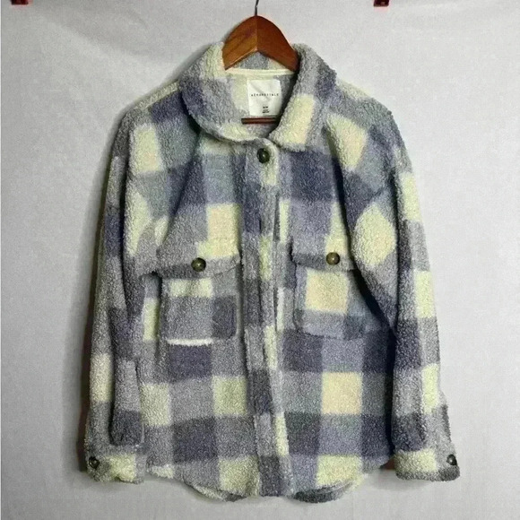 Aéropostale fleece  plaid jacket - Picture 1 of 3